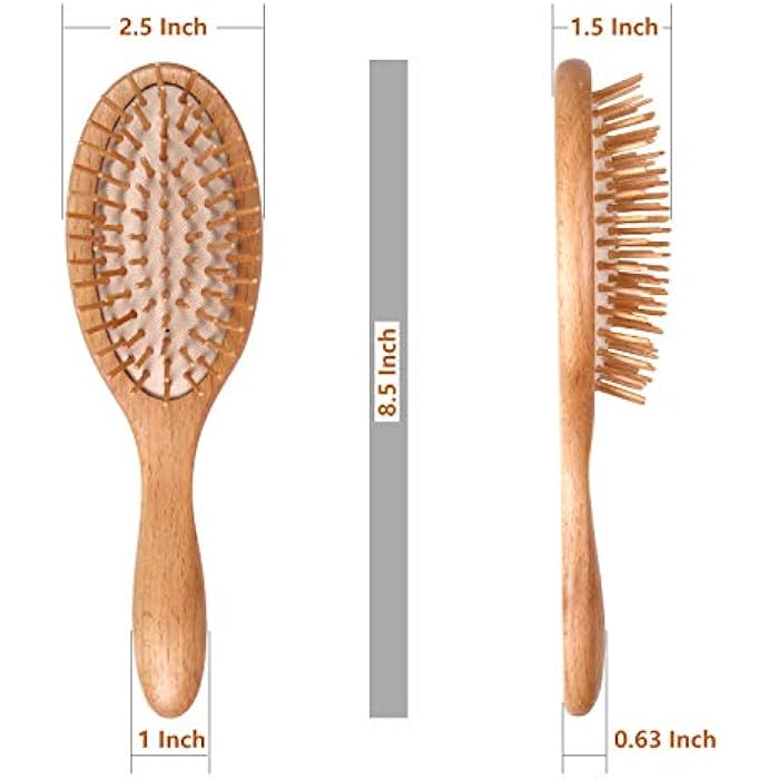 WeCoola Wooden Bristle Hair Brush - Stimulating Scalp Massage for Hair Growth, Ideal Gift for All Hair Types - Image 3